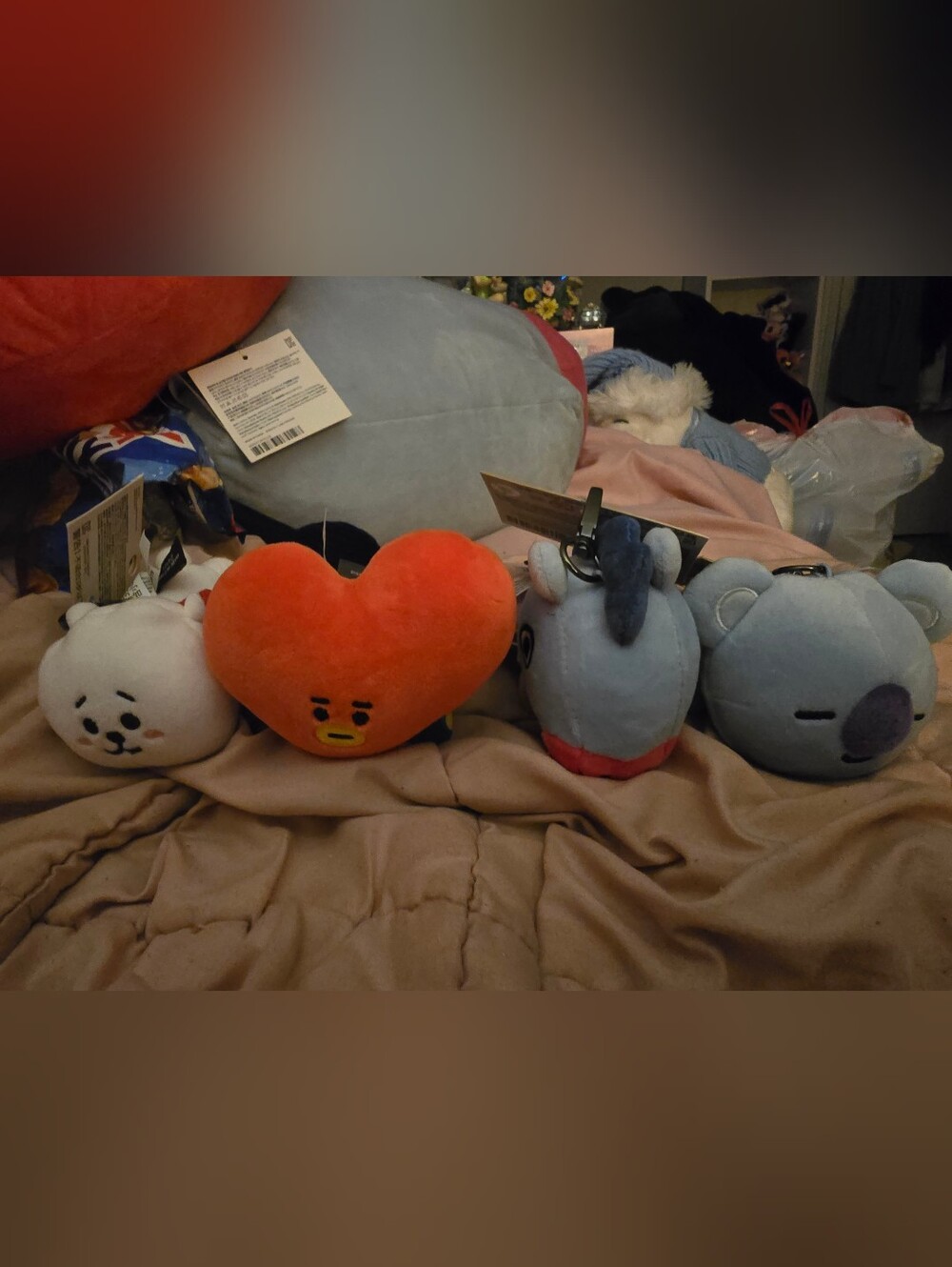 BT21 BTS 4 Character LINE FRIENDS Lying Plushies